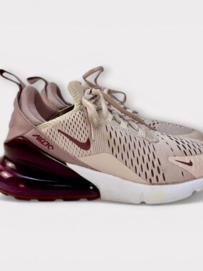 Nike Air Max 270 Sneakers Womens Sz 8 Running Shoes Barely Rose Pink AH6789-601